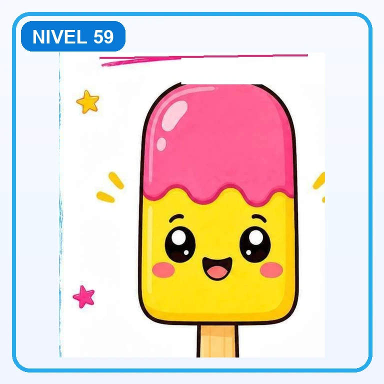 Paleta helada a color