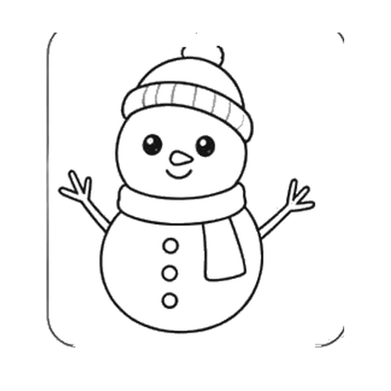 Contorno final de Muñeco de nieve