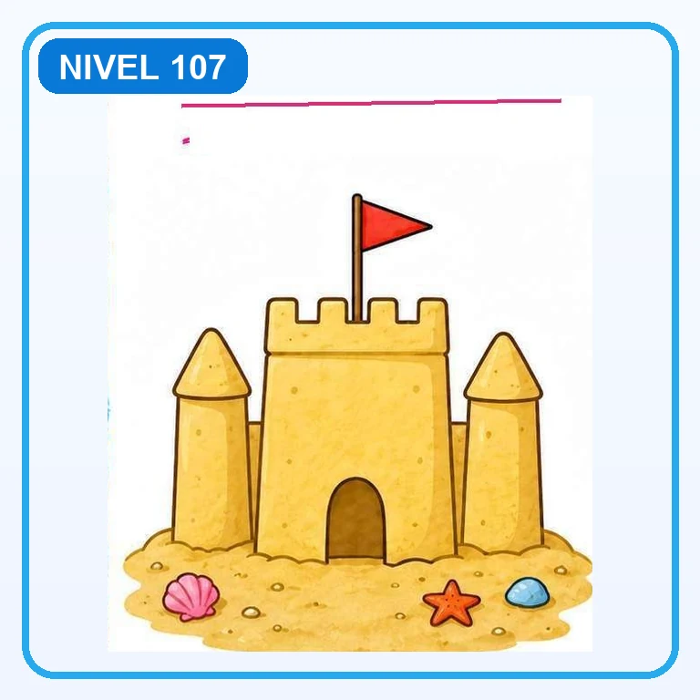 Castillo de arena a color
