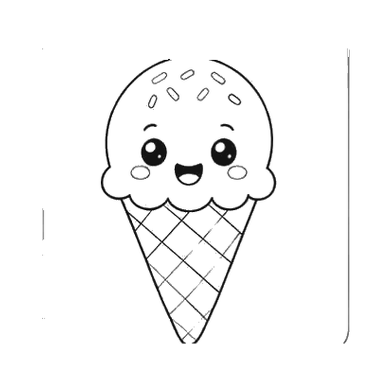Contorno final de Cono de helado