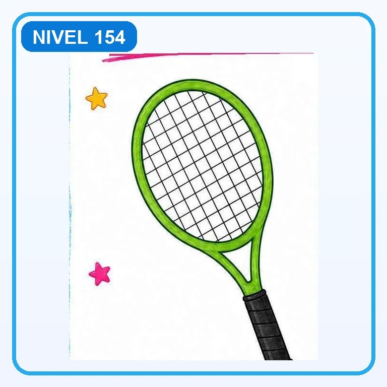 Raqueta de tenis a color