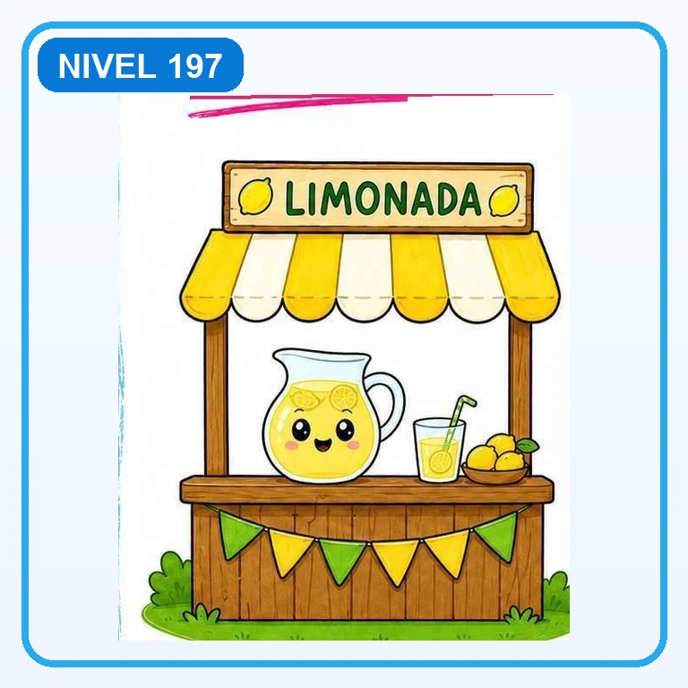 Puesto de limonada a color