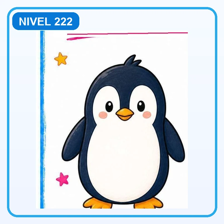 Pingüino a color