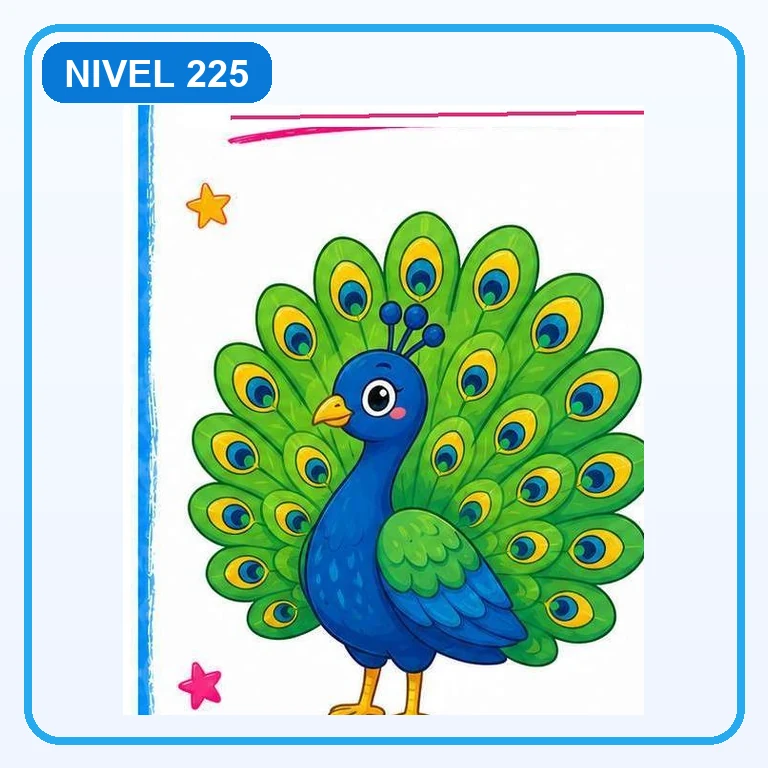Pavo real a color