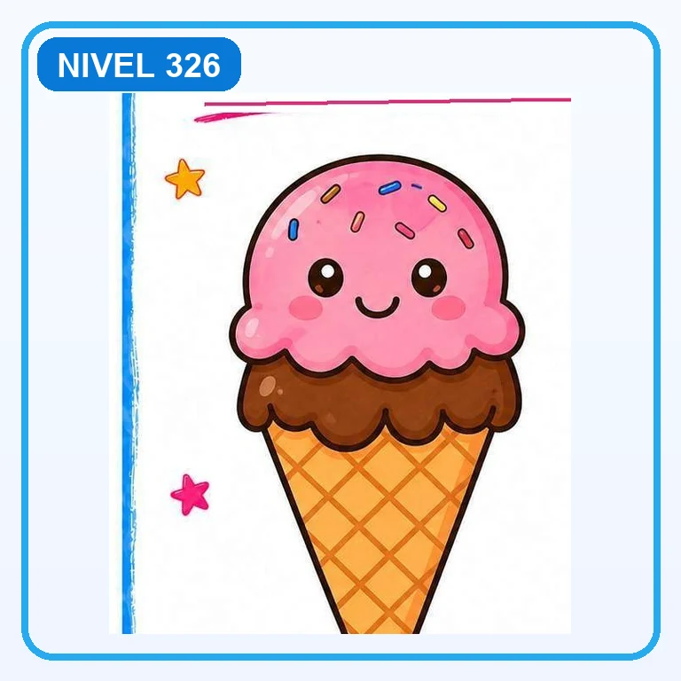Cono de helado a color