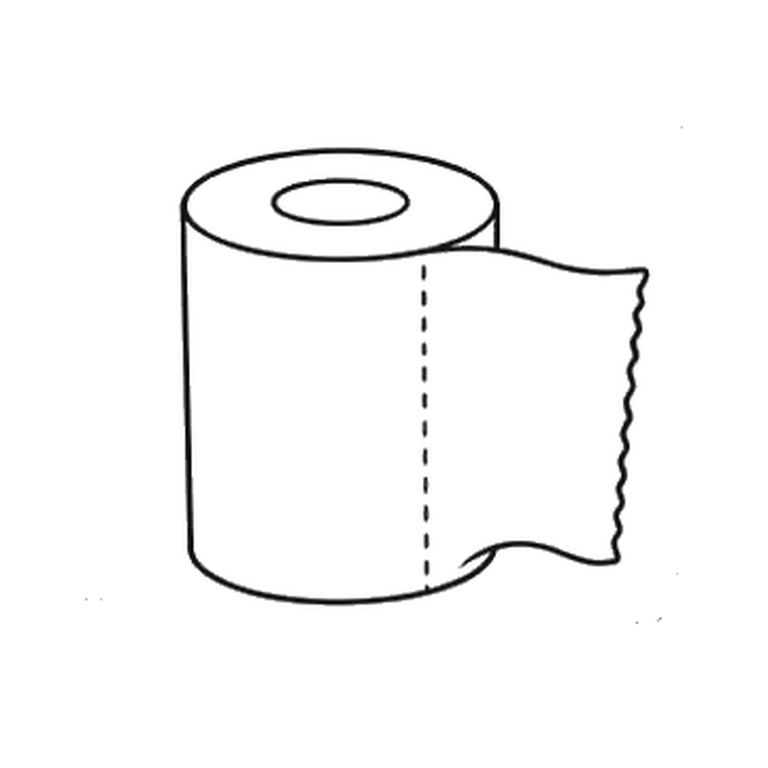 Contorno final de Rollo de papel higiénico